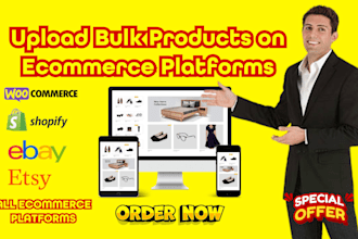 upload or list bulk products in woocommerce  shopify store