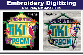 do embroidery digitizing design into dst pes emb files quickly