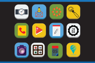 design professional and unique custom flat icon set