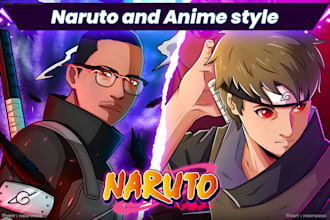 draw you in naruto style and anime character