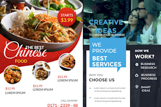 make a professional flyer, buisness card and banner