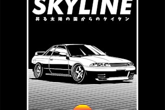 make a cool line art of your car or any vehicle