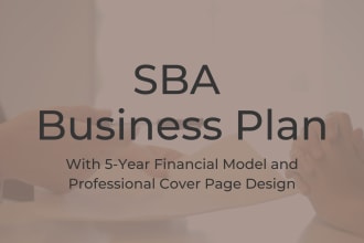 be your sba business plan writer
