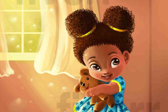 provide unique digital children book illustration