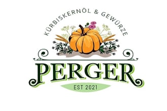 design pumpkins and herbs logo for a young farmer