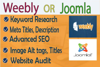 do weebly or joomla website SEO for high google rankings