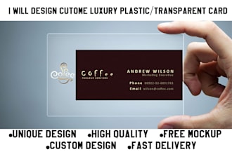 design a luxury plastic business card
