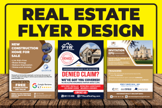 design a clean and modern real estate flyer