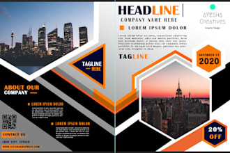 design corporate brochure trifold and flyer
