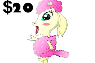do animal character design for you