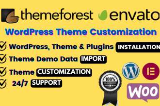do themeforest wordpress theme installation, customization, demo import