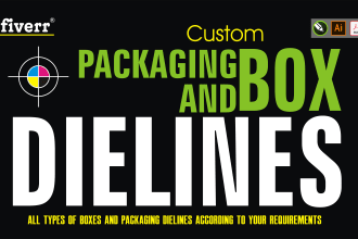 create any box perfect dieline template that is ready for production