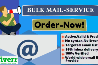 provide bulk mail lists targeted for email marketing
