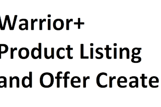 listing your product to warrior plus and create offer