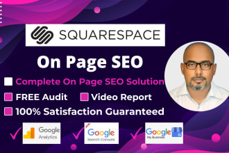 do squarespace on page SEO for squarespace website