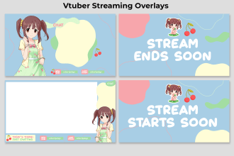design overlays for vtuber live streams
