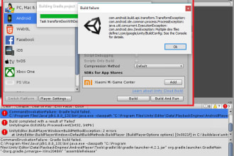 fix unity gradle build errors, ads integration issues, game bugs, all errors