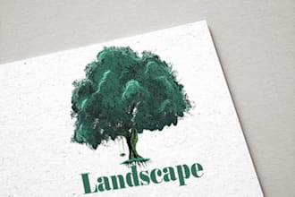 make mind blowing landscape and agriculture logo