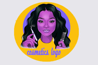 make mind blowing  beauty salon and cosmetics logo