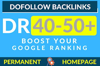 create dr50 plus backlinks permanent homepage
