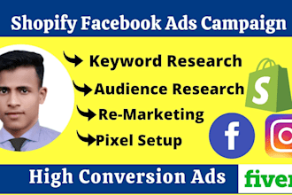 run a top performing shopify facebook ads campaign for sales