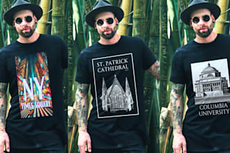 make custom and trendy 300 dpi t shirt design for pod