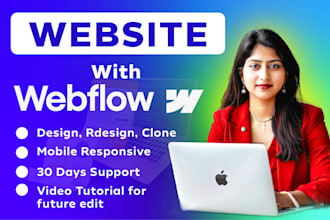 design develop webflow website, webflow landing page, figma to webflow developer