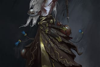 do a fantasy character illustration