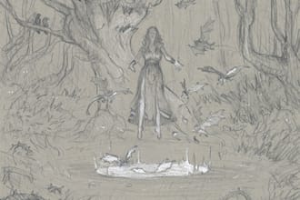 draw a fantasy illustration for books and games