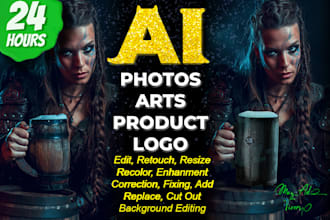 edit, recolor, resize, retouch, fix, photoshop ai photo art
