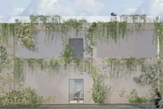 create an architecture render visualization with photoshop