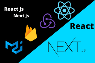 create your website using react js next js to be your react developer