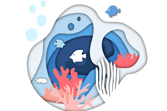 create illustrations  paper cut out