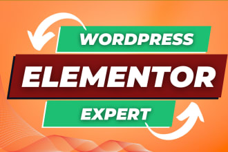 be your elementor expert for your wordpress website