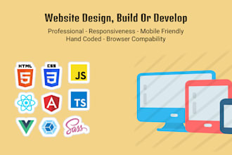 create responsive websites in html css javascript react js