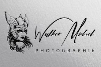 design a handwritten signature or photography logo for you