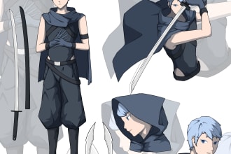 draw character sheet for you