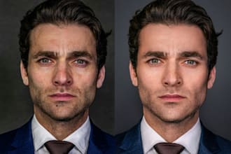 do headshot retouch, portrait retouch, natural skin retouching