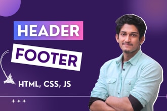 make responsive sticky header and footer with HTML, CSS