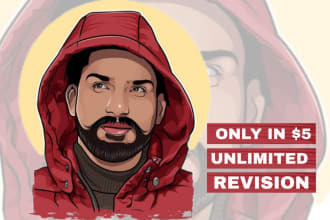 make eye catching caricature logo from your photo