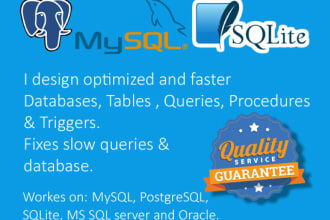 do database optimization, design and fixing slow queries