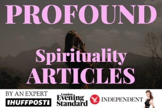 write you articles on spirituality and healing