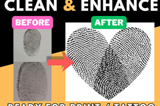clean and design fingerprint or paw print