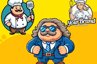 draw mascot logo design for your brand or personal