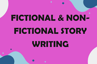 create fictional short stories and ghost writing