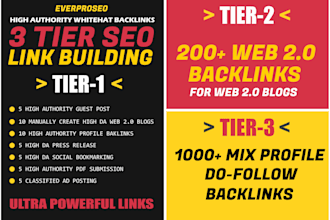 create ultra powerful 3 tier SEO link building