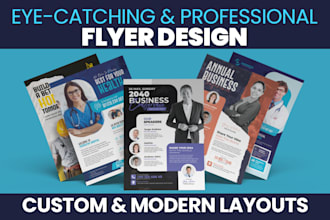 do creative and custom flyer designs to boost your business