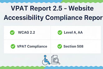 create wcag vpat report ada section 508 compliance