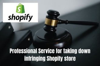 report and takedown infringing shopify store under dmca