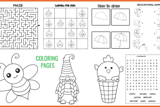 do maze, sudoku, puzzles, activity, word search book and coloring pages